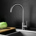 thumbnail image 4 of High Arc Kitchen Faucet, Stainless Steel Brushed Nickel Faucet with Ceramic Cartridge for Easy Hot and Cold Water Control, Solid Brass Construction Ensuring Durability, 4 of 5