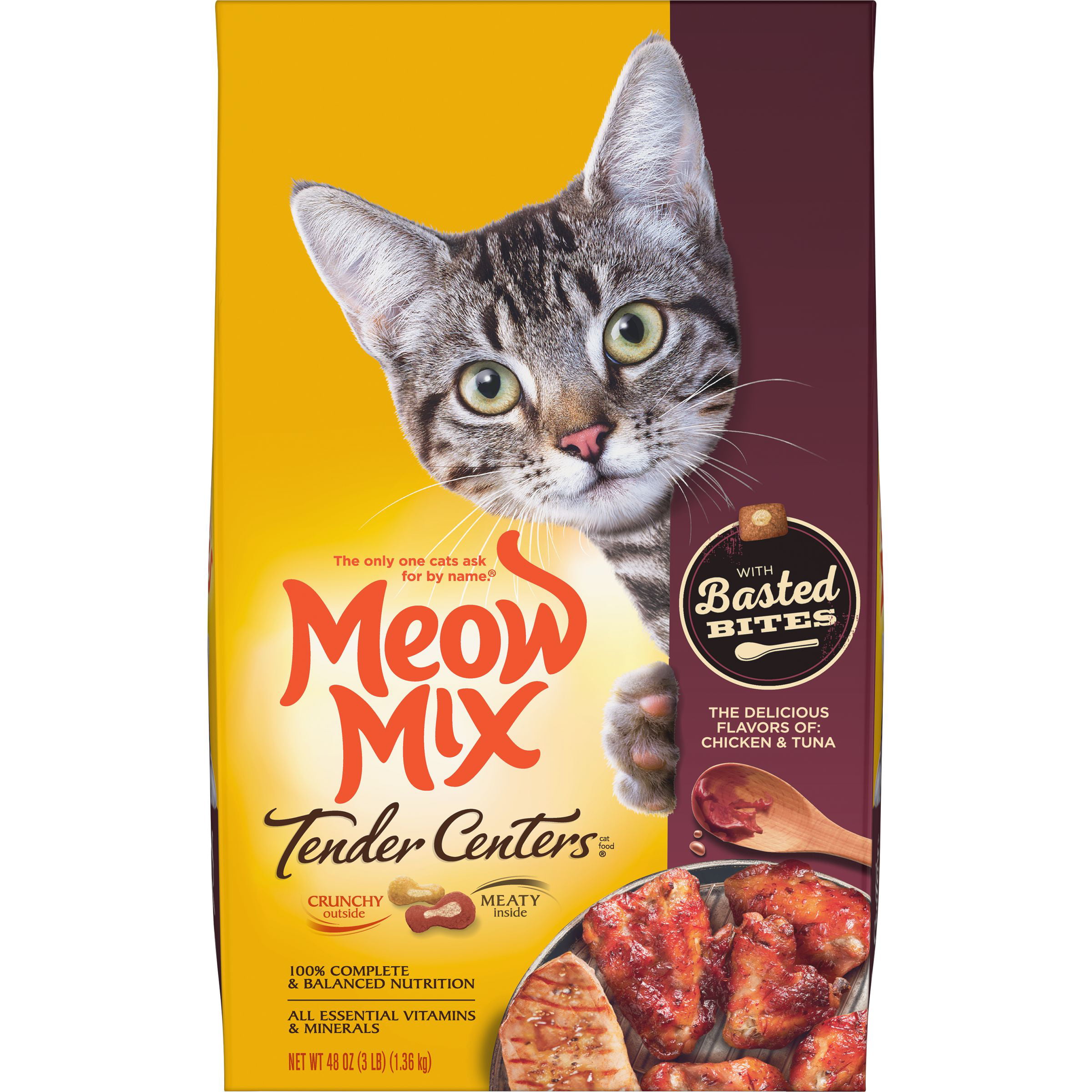 Meow Mix Tender Centers with Basted Bites, Chicken and Tuna Flavored