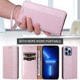 thumbnail image 4 of Solennerer Phone Case Applicable for IPhone15 14PRO Mobile Phone Leather Case Embossed Samsung S23 Hand Rope Protective Case, 4 of 9
