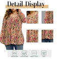 thumbnail image 5 of Mengpipi Womens Plus Size Tops Criss Cross V Neck Long Sleeve Fall Casual Shirt 1X-5X, 5 of 6
