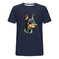 thumbnail image 5 of Jjayotai T Shirts for Men, Men's Summer Graphic Short Sleeve Crewneck T-Shirt, Funny Loyal Dog Printed Tees, Men Tee Graphic Tee Navy^ L, 5 of 5