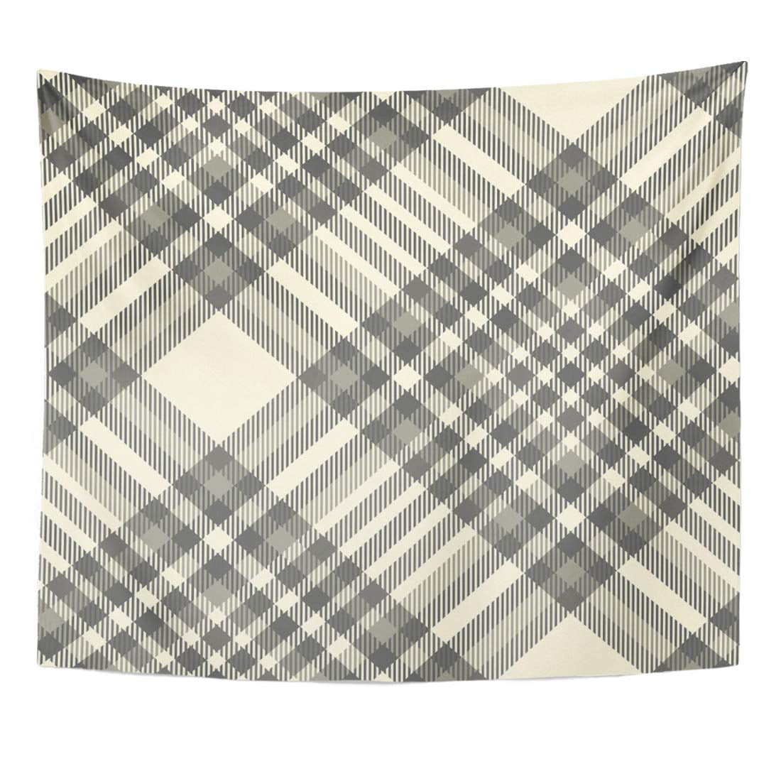 UFAEZU Classic Gray Border Plaid Check Pattern in Grey Taupe and Pale ...