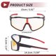 thumbnail image 4 of Gafas de montar para motocicleta Unique Bargains, anti-reflejo, Tri-Acetato de Celulosa, PC, UV400, gafas de ciclismo, lente roja clara, marco negro y rojo, 4 of 6
