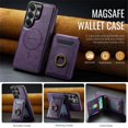 thumbnail image 5 of MAGKING Case For Samsung Galaxy S26 Ultra 5G, RFID Blocking, PU Leather,Compatible With MagSafe Detachable 2 In 1 Wallet With Card Slots,Metal Ring Kickstand Magnetic Protective Cover,Purple, 5 of 8