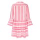 thumbnail image 4 of ICHUANYI Clearance Fashion Women's Spring And Summer Casual V-neck Three-quarter Sleeve Print Dress(Pink, XL) ICHUANYI WER2023080914470, 4 of 5