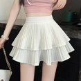 thumbnail image 2 of Ruffled Pleated Skirt Women Summer High-Waisted Slimming A-Line Cake Short Skirt, 2 of 11