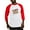 Red/White, variant on CafePress - Nerf Nation Baseball Jersey - Cotton Baseball Jersey, 3/4 Raglan Sleeve Shirt