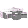 thumbnail image 2 of vidaXL Garden Sofa Set Grey PE rattan 6 Piece Modular Garden Sofa Set, 2 of 9