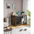 thumbnail image 2 of Hzuaneri Furniture Style Dog Crate, Dog Kennels, Rustic Brown and Black DFC80101B, 2 of 9
