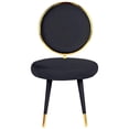 thumbnail image 3 of Pemberly Row Velvet & Metal Upholstered Accent Chair in Black (Set of 2), 3 of 4