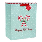 Pioneer Woman Large Christmas Gift Bag Candy Cane Design (1-Count)