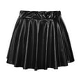 thumbnail image 2 of Aislor Youth Girls Metallic Athletic Dance Pleated Mini Skirts High Waist Scooter Skater Skort 2-16 Black 6-8, 2 of 6