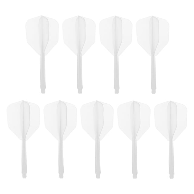 Unique Bargains Plastic 2BA Integrated Dart Shaft and Flights Replacement, White 9 Pack