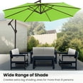 thumbnail image 4 of JUSTLET 10' Outdoor Hanging Offset Cantilever Umbrella for Patio(No Base), Apple Green, 4 of 9