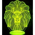thumbnail image 3 of YSTIAN 3D Tiger Lion Night Light Lamp Illusion Night Light 16 Color Changing Table Desk Decoration Lamps Gift Acrylic Flat ABS Base USB Cable Toy, 3 of 5
