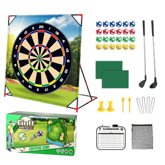 Golf Game for Kids, Golf Chip Set – Indoor Golf Practice Sports Activities with Toy and Swing Training Tool for Children and Adults, Black
