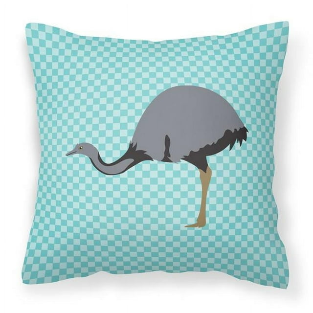Carolines Treasures BB8097PW1414 Rhea Blue Check Fabric Decorative Pillow, 14 x 14 in.