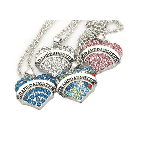 - Granddaughter Heart Pendant Chain Necklace- Ginger Lyne Collection