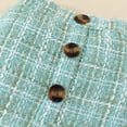 thumbnail image 7 of LAPAKIDS Newborn Baby Girl Summer Clothes 3-6 Months Ruffled Short Sleeve Rompers Tops Plaid Button Skirt Headhand 3Pcs Outfits, 7 of 7