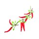 thumbnail image 5 of EeaseMX 1 manojo de cuerda de chile de simulación, cuerda colgante de pimiento rojo vegetal realista, 5 of 8