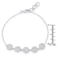 thumbnail image 2 of Precious Stars Silver, Gold or Rose Goldtone 0.8ct Cubic Zirconia Pave Disc Bracelet, 2 of 3