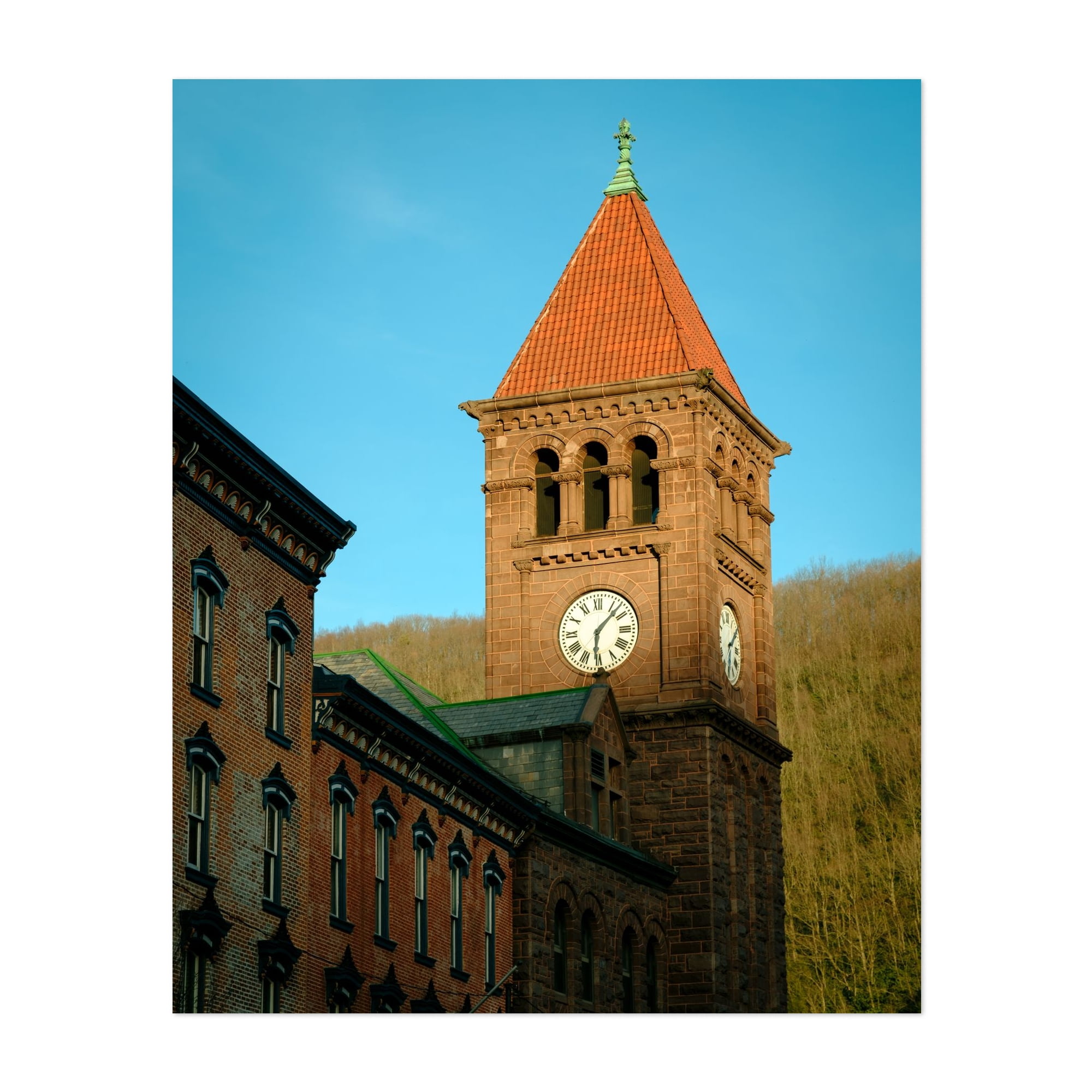 Carbon County Courthouse, Jim Thorpe - Jim Thorpe Pennsylvania Photography Unframed Wall Art Print 8 x 10 inches