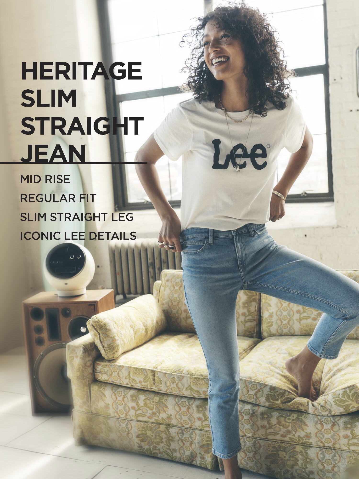 Lee® Women's Heritage Mid Rise Slim Straight Jean