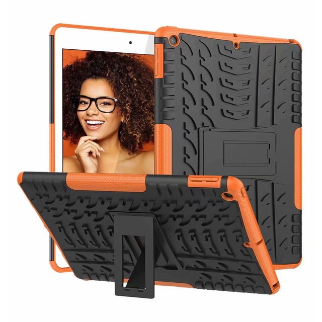 Slim Heavy Duty Shockproof Rugged Drop Protection Cover Built-in Stand for New Apple iPad 10.2-inch 2019 Release