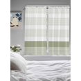 thumbnail image 3 of Bedroom Curtains 63 Inches length, Sage Green Stripe Window Treatment Curtain Drapes, Modern Rustic Horizontal Green Striped Rod Pocket Curtain Panels for Living Room Kitchen, 42"x63", 2 Panels, 3 of 7