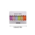 thumbnail image 2 of 6-Piece Basic Solid Color Washi Tape Set for Crafting, Decoration & Organization | Versatile, High-Quality Adhesive Paper Tape for Journals, Planners, Scrapbooking & DIY Projects, 2 of 5
