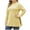 Yellow, variant on WREESH Womens Fashion T-Shirts Casual Turtleneck Solid Color Pullover Loose Fit Long Sleeve Tops Button Turtleneck Blous Casual T-Shirt Top Blouse Black