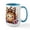 White/Blue Inside, variant on CafePress - Halloween Pumpkin Leopard Print - 15 oz Ceramic Large White Novelty Mug