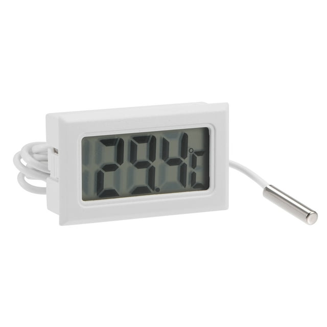 Uxcell -50 a 110 Grados 10K Termómetro Digital Blanco con Sonda de Temperatura de 1m