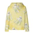 thumbnail image 6 of YunPes Unisex Kids Hoodie Boys Girls Waffle Textured Sweatshirt Cute Ghost Print Long Sleeve Hooded Pullover Spring Fall Clothes, 6 of 7
