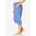 thumbnail image 3 of Woman Within Plus Size Petite Convertible Length Cargo Capri/Bermuda, 3 of 6