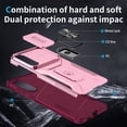 thumbnail image 5 of Allytechgroup Samsung Galaxy S25 Edge Case, Sliding Camera Lens Cover Military Grade Protection Stand Bracket Bumper Rugged TPU PC Phone Case for Samsung Galaxy S25 Edge, Pink, 5 of 8
