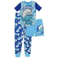 thumbnail image 2 of Pyjama en Coton pour Garçons, Ensemble 3 Pcs Grouchy Smurf, Bleu, Taille Enfant 6, 2 of 2