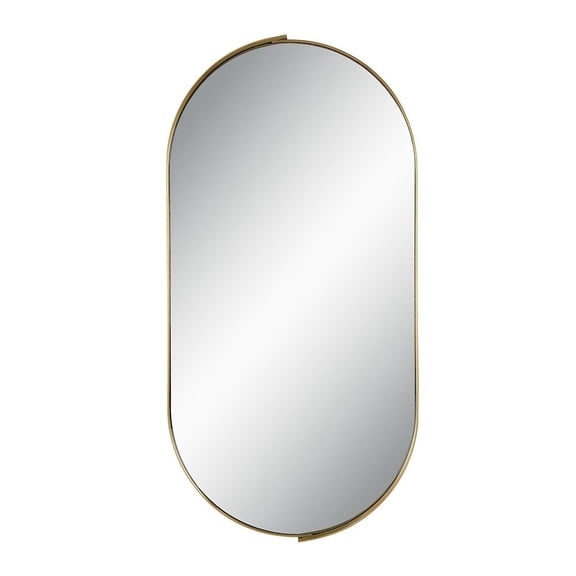 Renwil Aleah 40" Tall Oval Wall Mirror, Yellow