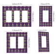 thumbnail image 2 of Yayeee Rocker Switch Wall Plate 3-Gang 6.5"x4.6" Home Decorative Outlet Cover, Gold and Green Floral Pattern, 2 of 6