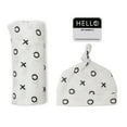 thumbnail image 1 of Lulujo Baby Hello World Newborn Bamboo Hat and Swaddle Blanket Set, 1 of 6