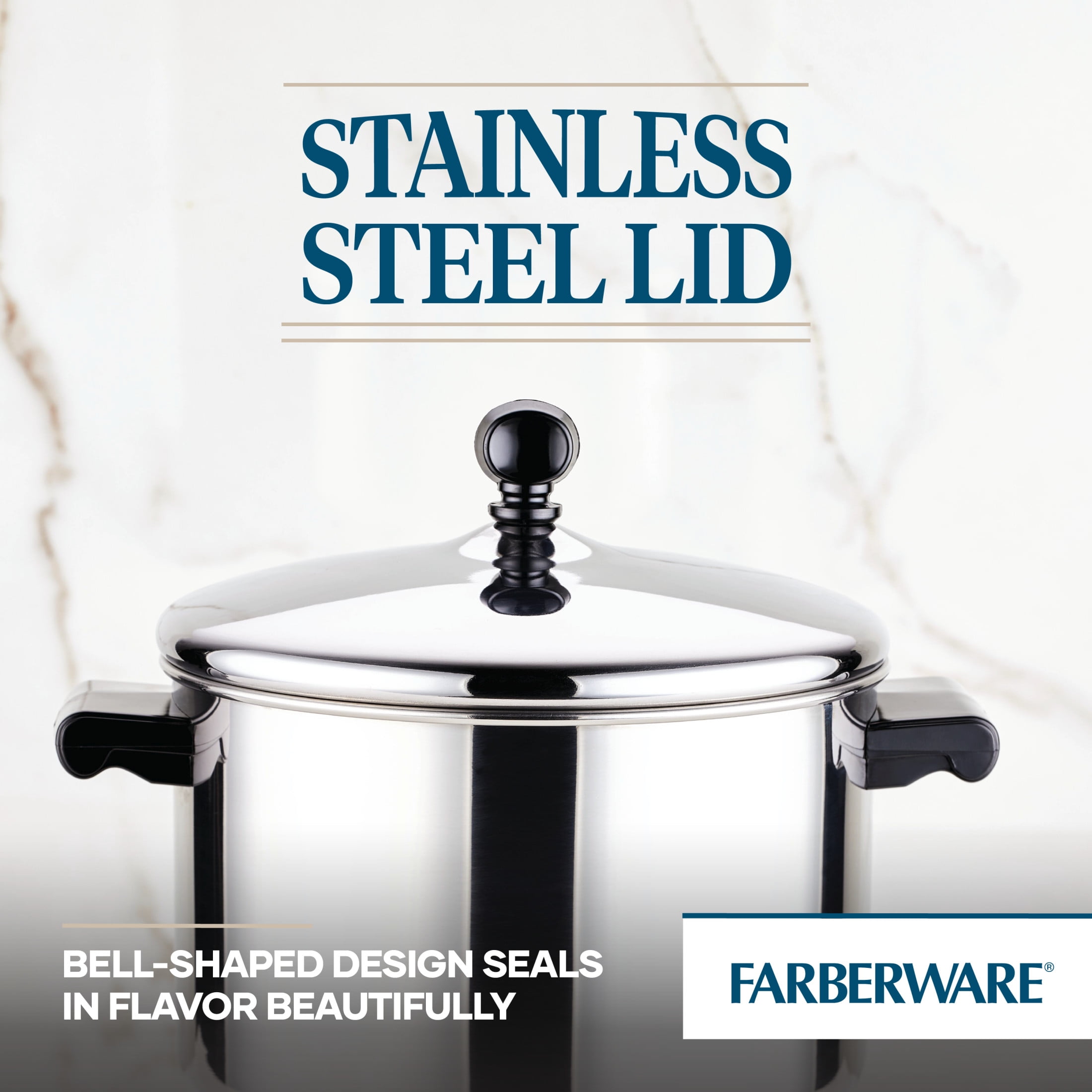 Farberware Classic Stainless Steel 2-Quart Mirror Satin Covered Saucepan,  Silver