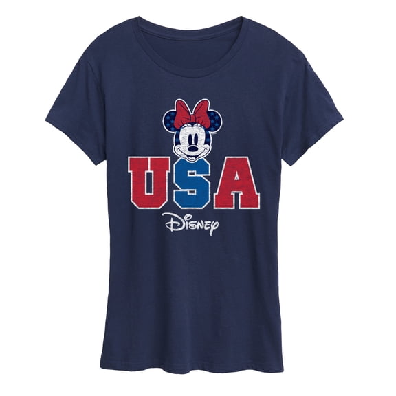Disney - Americana - Minnie Usa - Women's Short Sleeve Graphic T-Shirt
