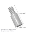 thumbnail image 2 of CATIEBYE 2PCS Replacement Extension Pole Adapter For General Household Users Silver Alloy Connector, 2 of 6