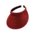 thumbnail image 2 of Sonducket Sombreros para el sol Protección Clip-On Gorras Visera de lino Ajustable Grandes aleros Parte vacía Color sólido Regalo deportivo Sombreros vino rojo Sonducket AP010232-14, 2 of 6