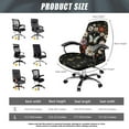 thumbnail image 7 of ZIATUBLES Computer Office Chair Covers Stretchable Soft Desk Chair Protector Cover Removable Washable Computer Chair Dustproof Stylish Chair Slipcover, L, Floral Foliage Butterfly Moon, 7 of 7