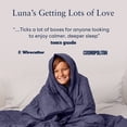 thumbnail image 4 of Luna Adult Weighted Blanket - Individual Use - 12 Lbs - 48x72 - Twin / Full Size Bed - 100% Oeko-Tex Cooling Cotton & Glass Beads - USA Designed - Heavy Cool Weight - Ivory, 4 of 7