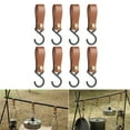 thumbnail image 2 of UNTERING 8Pcs Leather S Hook Leather Hook, S Hook S Shaped Hook Coat Hook for Hanging, Camping Hook Hanger Hook for Hanging, 2 of 7