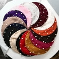 thumbnail image 2 of Sombrero Qarigey Boina perla invierno moda diseño elegante transpirable beige, 2 of 6