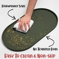 thumbnail image 4 of Alfombrilla para Comida DogBuddy Verde Caqui Antideslizante Impermeable para Perro Pequeño, 4 of 7