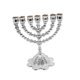 thumbnail image 3 of Portavelas Judío Hanukkah Menorah Home Ramas Candelero Altura 17cm Plateado, 3 of 9